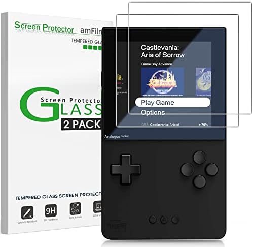 clear tempered glass screen protector for Analogue Pocket by amFilm