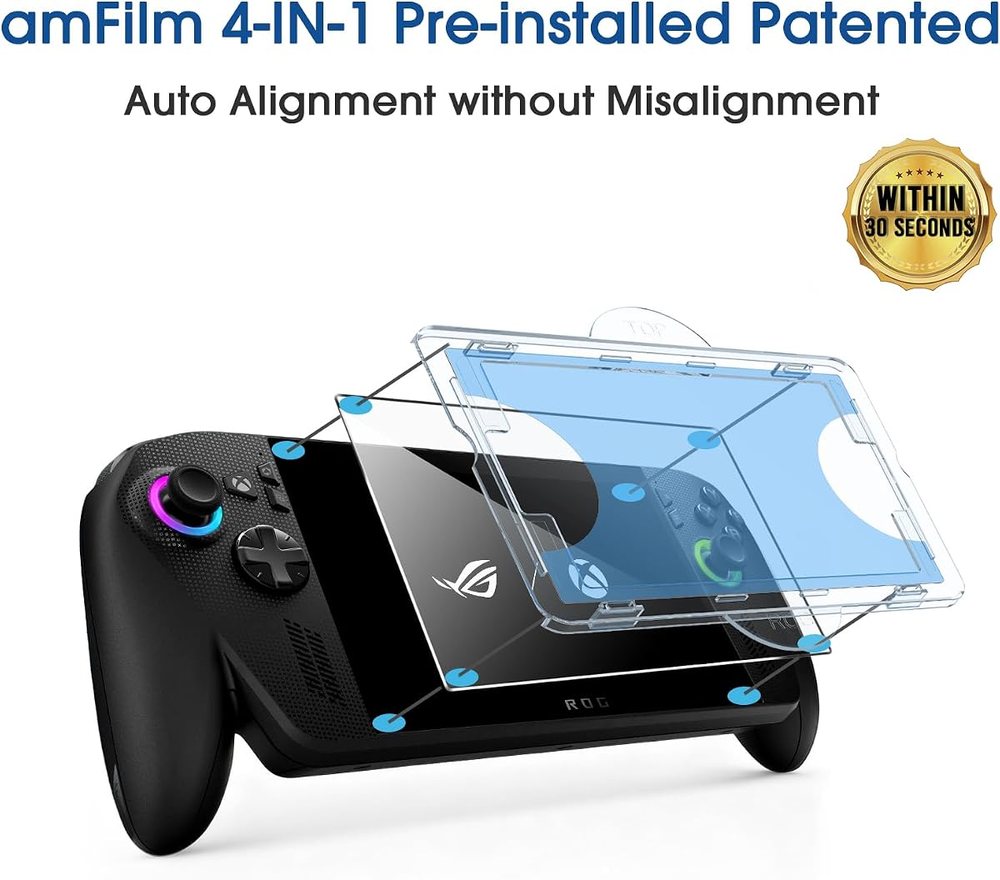 clear tempered glass screen protector for ASUS ROG Ally by amFilm