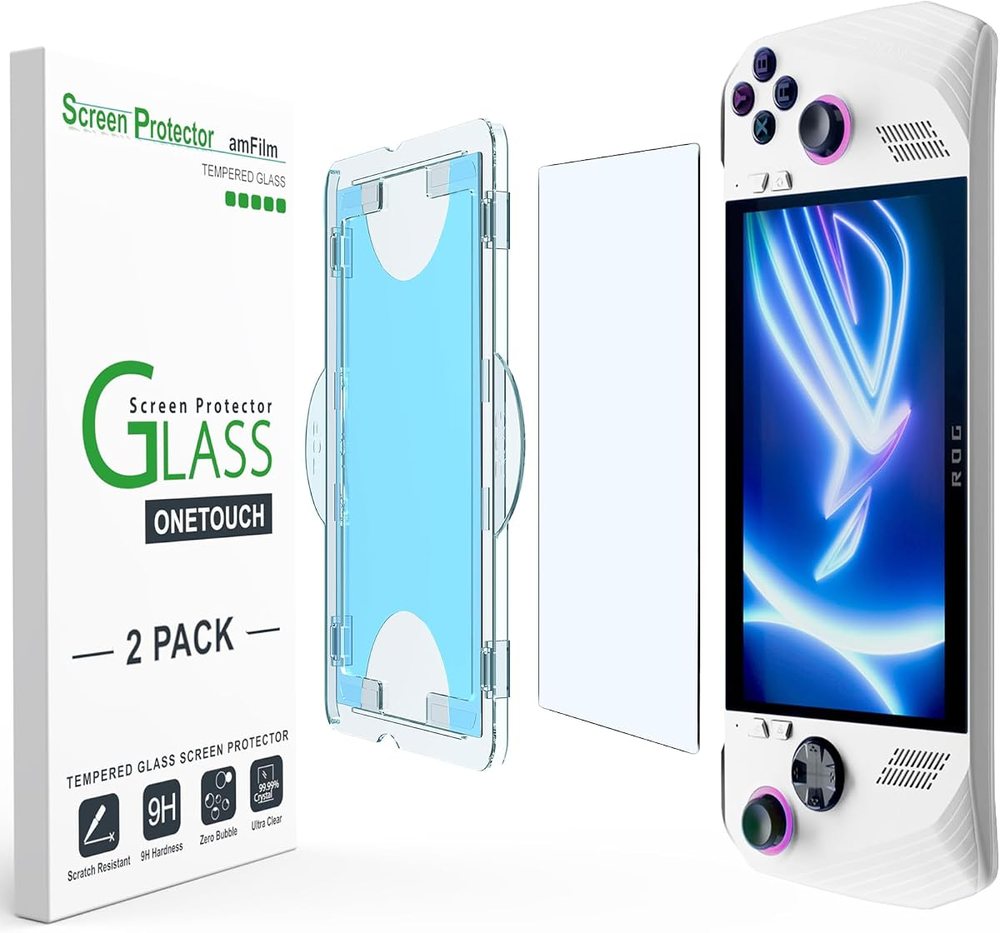 clear tempered glass screen protector for ASUS ROG Ally by amFilm