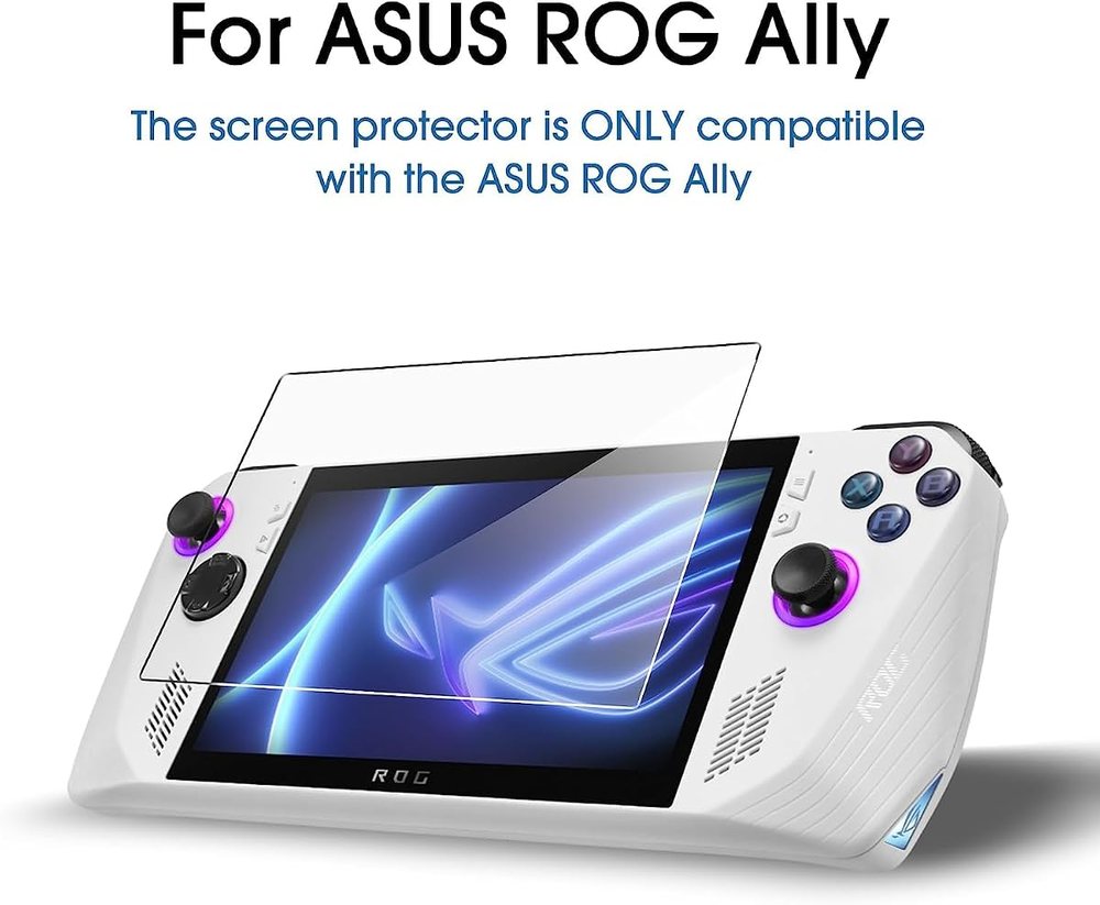 clear tempered glass screen protector for ASUS ROG Ally by amFilm
