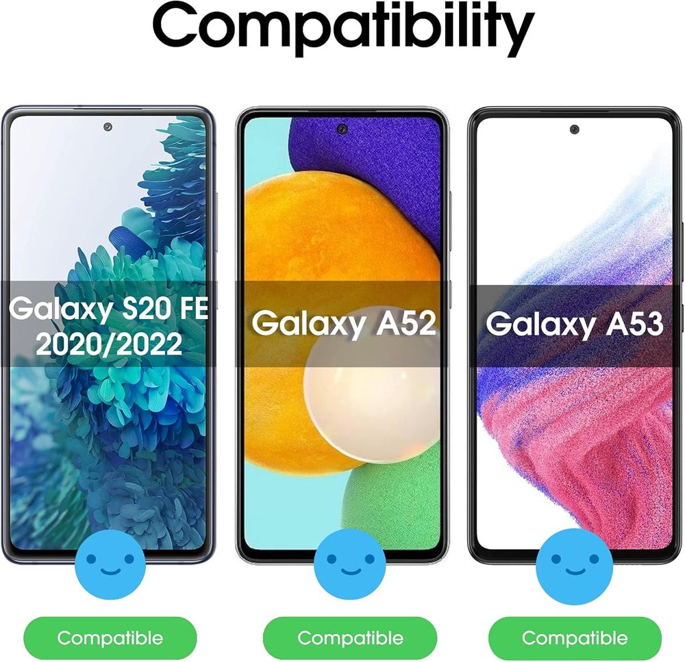 clear tempered glass screen protector for Galaxy A53 by amFilm