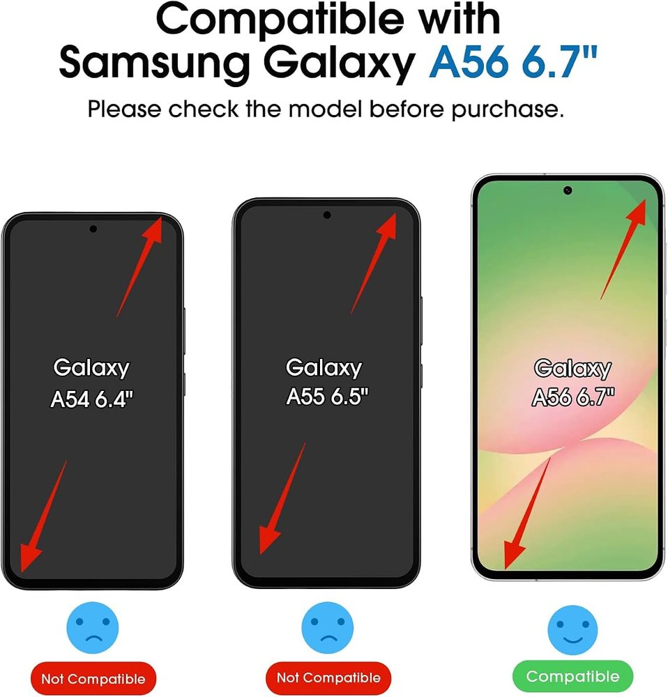 clear tempered glass screen protector for Galaxy A56 by amFilm