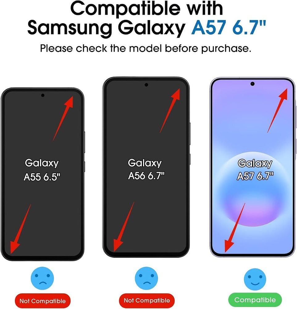 clear tempered glass screen protector for Galaxy A57 by amFilm