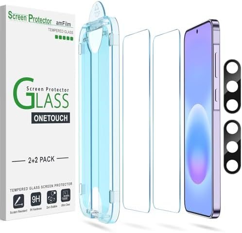 clear tempered glass screen protector for Galaxy A57 by amFilm