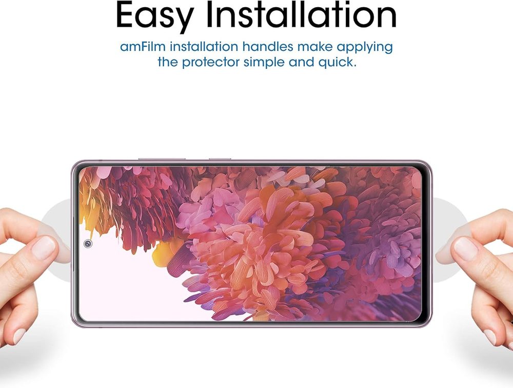 clear tempered glass screen protector for Galaxy S20 FE by amFilm
