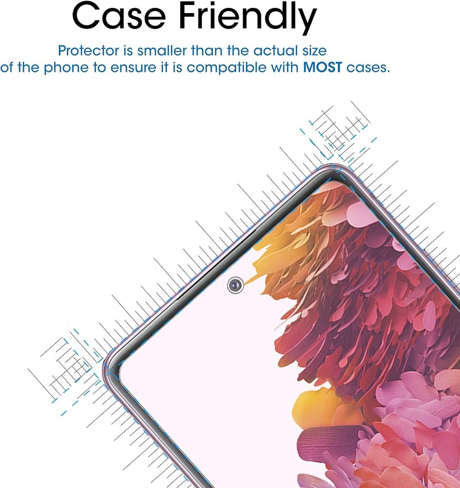 clear tempered glass screen protector for Galaxy S20 FE by amFilm