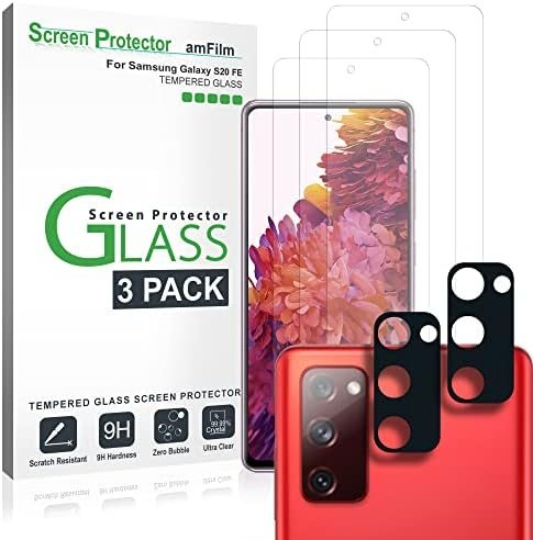 clear tempered glass screen protector for Galaxy S20 FE by amFilm