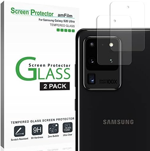 clear tempered glass screen protector for Galaxy S20 Ultra by amFilm
