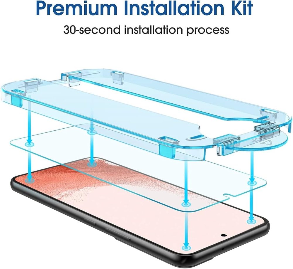 clear tempered glass screen protector for Galaxy S22+ by amFilm