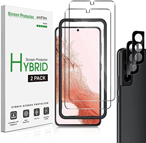 clear tempered glass screen protector for Galaxy S22+ by amFilm