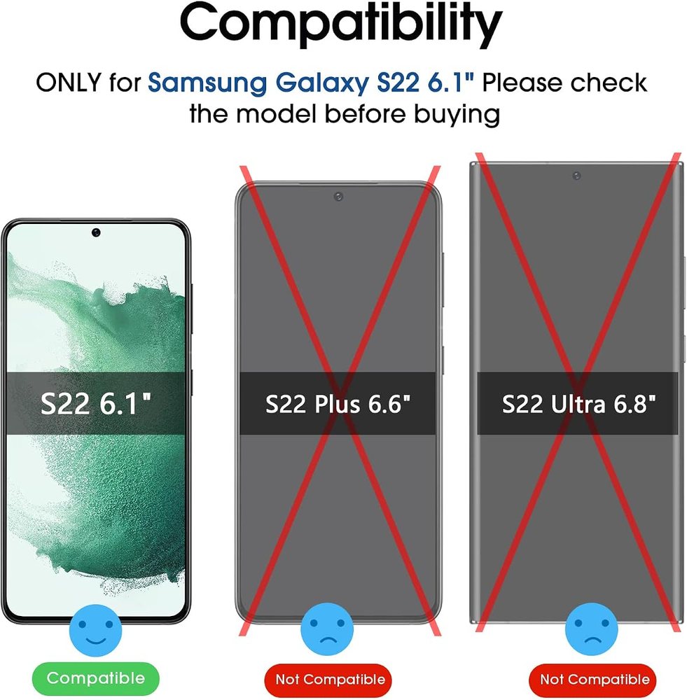 privacy tempered glass screen protector for Galaxy S22 by amFilm