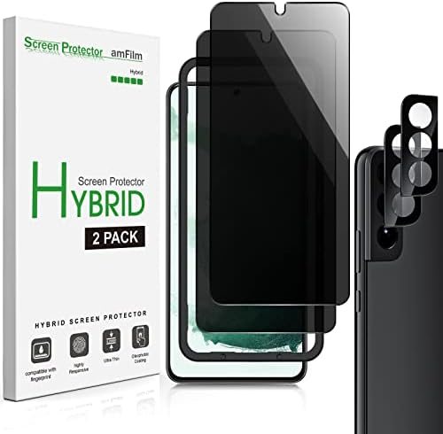 privacy tempered glass screen protector for Galaxy S22 by amFilm