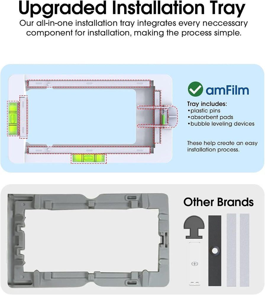 clear tempered glass screen protector for Galaxy S22 Ultra by amFilm
