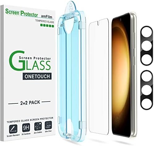 clear tempered glass screen protector for Galaxy S23+ by amFilm