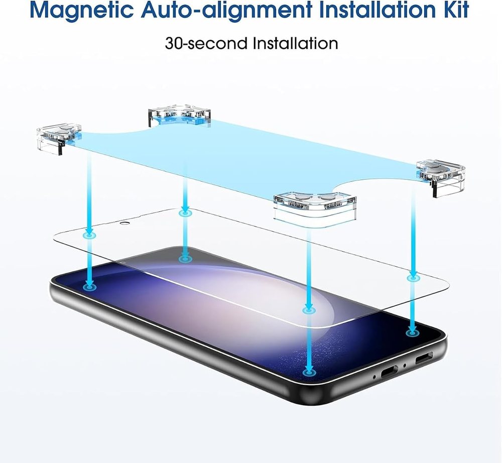 clear tempered glass screen protector for Galaxy S23 FE by amFilm
