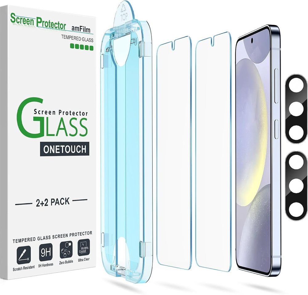 clear tempered glass screen protector for Galaxy S24+ by amFilm