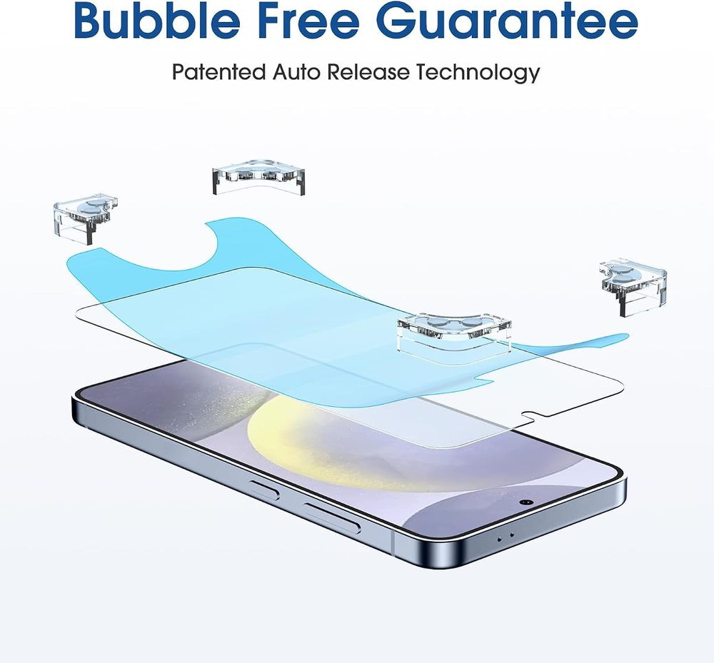 clear tempered glass screen protector for Galaxy S24 Plus by amFilm