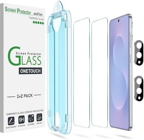 clear tempered glass screen protector for Galaxy S25 by amFilm