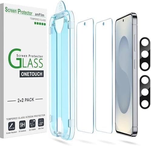 clear tempered glass screen protector for Galaxy S25+ by amFilm