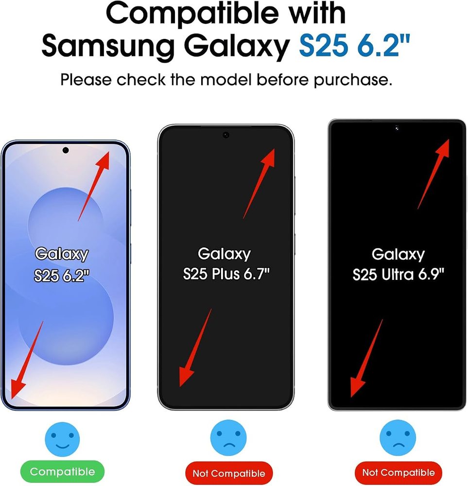 privacy tempered glass screen protector for Galaxy S25 by amFilm