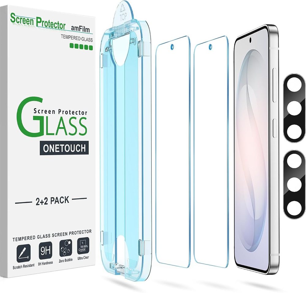 clear tempered glass screen protector for Galaxy S26+ by amFilm