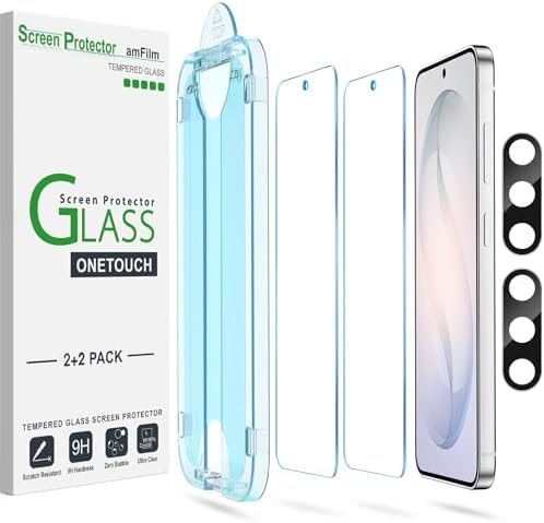 clear tempered glass screen protector for Galaxy S26+ by amFilm