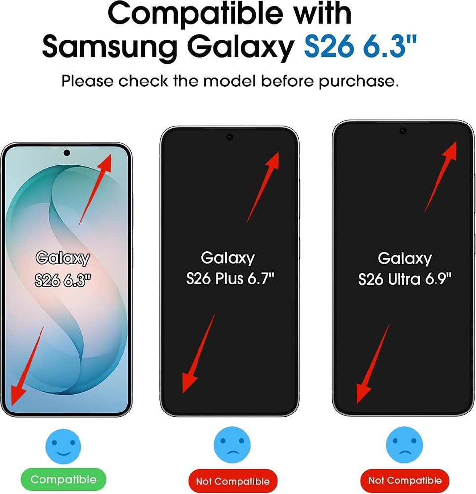 clear tempered glass screen protector for Galaxy S26 by amFilm