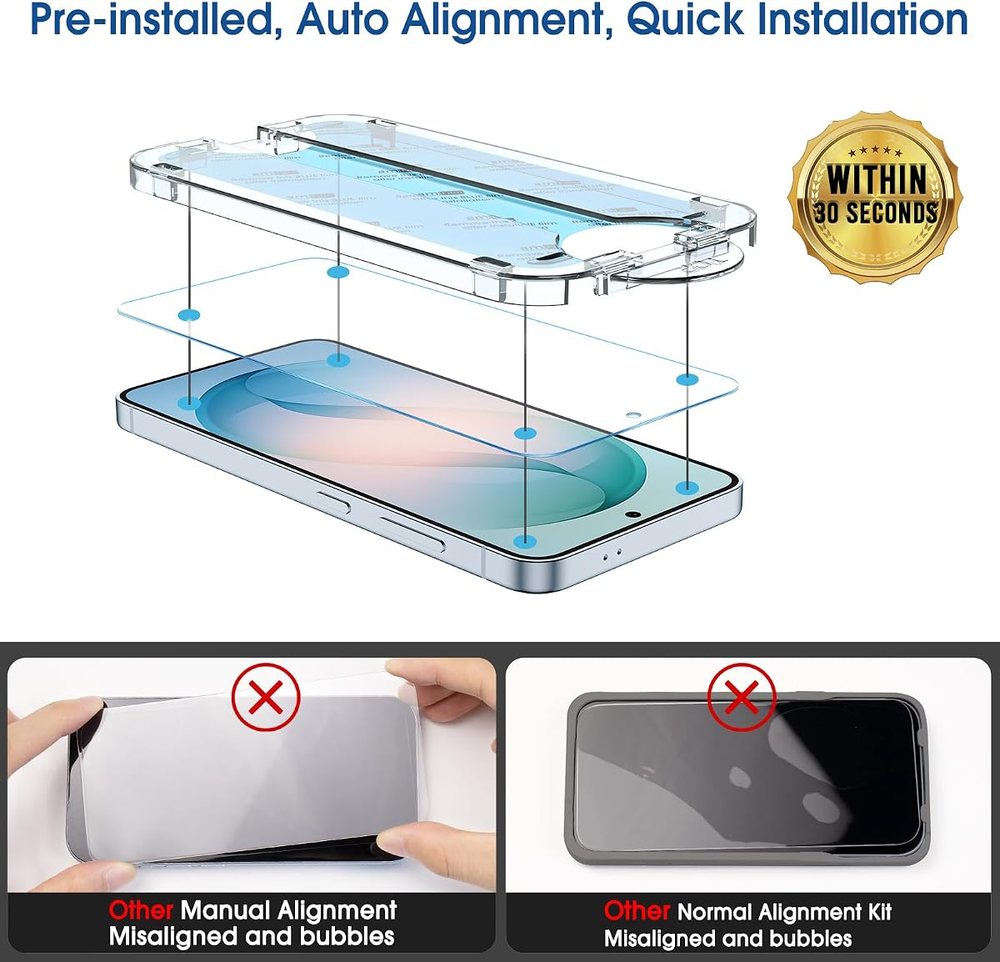 clear tempered glass screen protector for Galaxy S26 by amFilm
