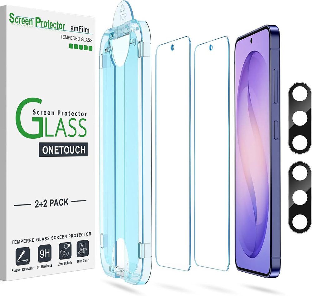 clear tempered glass screen protector for Galaxy S26 Ultra by amFilm