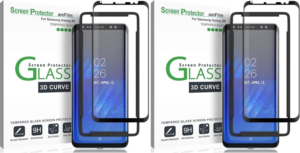 clear tempered glass screen protector for Galaxy S8 by amFilm
