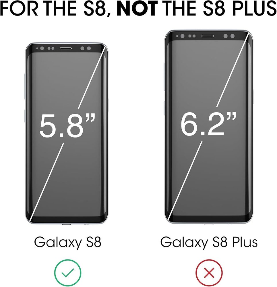 clear tempered glass screen protector for Galaxy S8 by amFilm