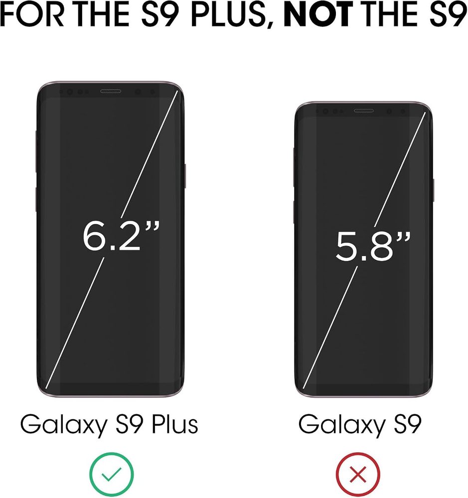 clear tempered glass screen protector for Galaxy S9 Plus by amFilm