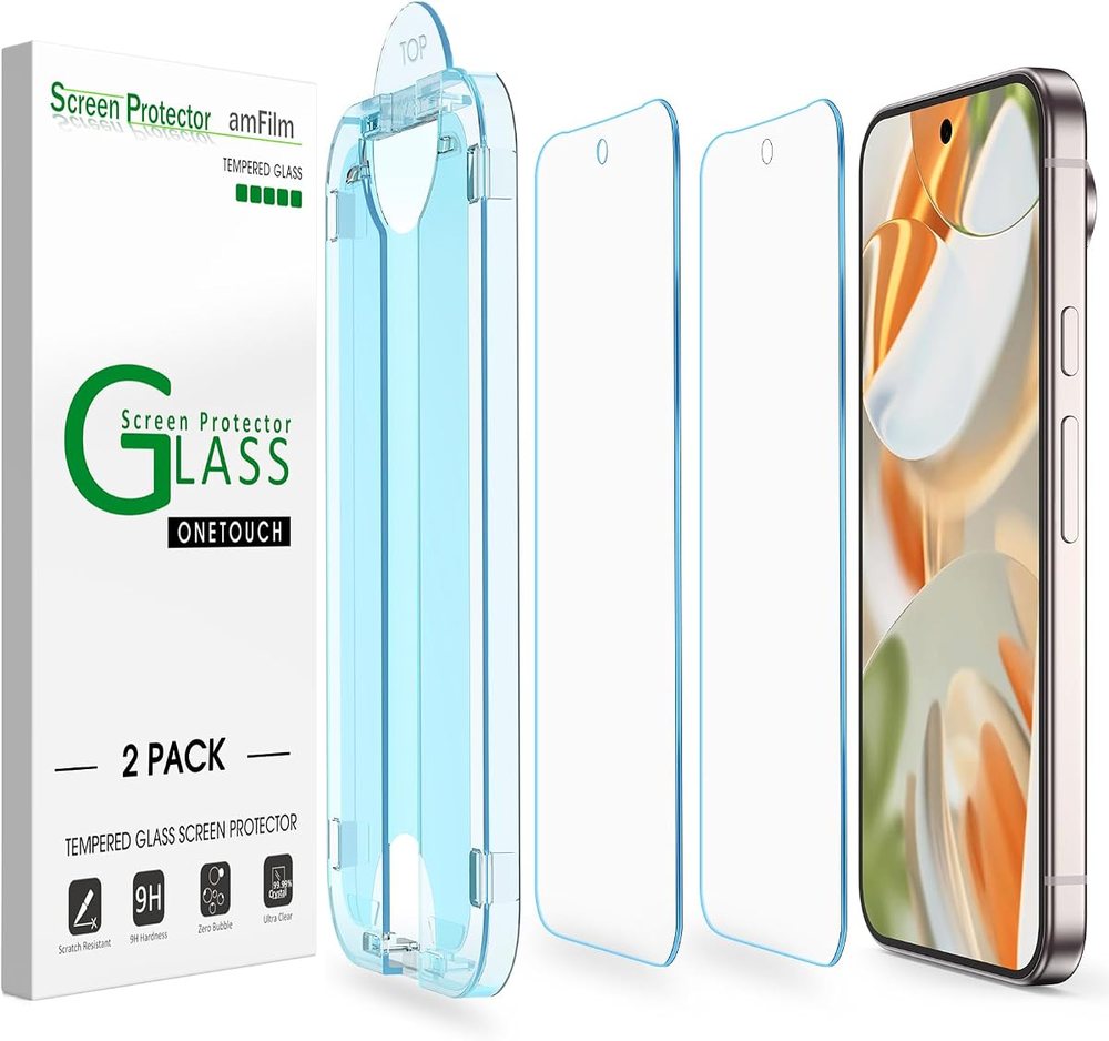 clear tempered glass screen protector for Google Pixel 9 Pro by amFilm