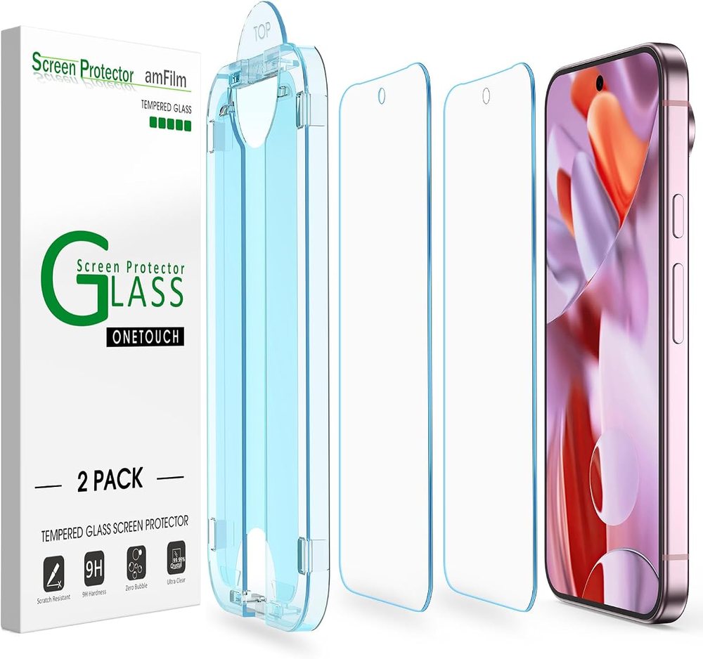 clear tempered glass screen protector for Google Pixel 9 Pro XL by amFilm