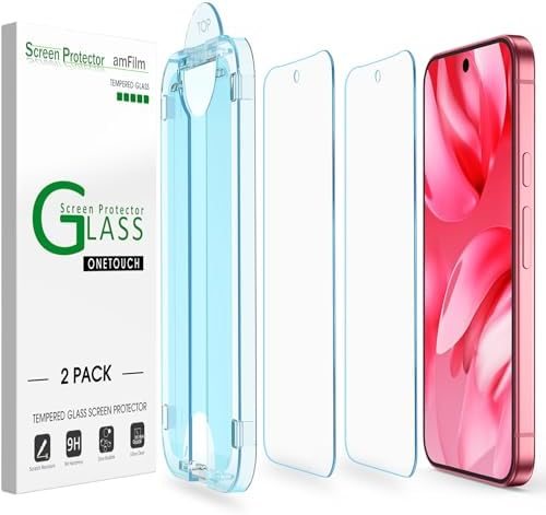 clear tempered glass screen protector for Google Pixel 9a by amFilm