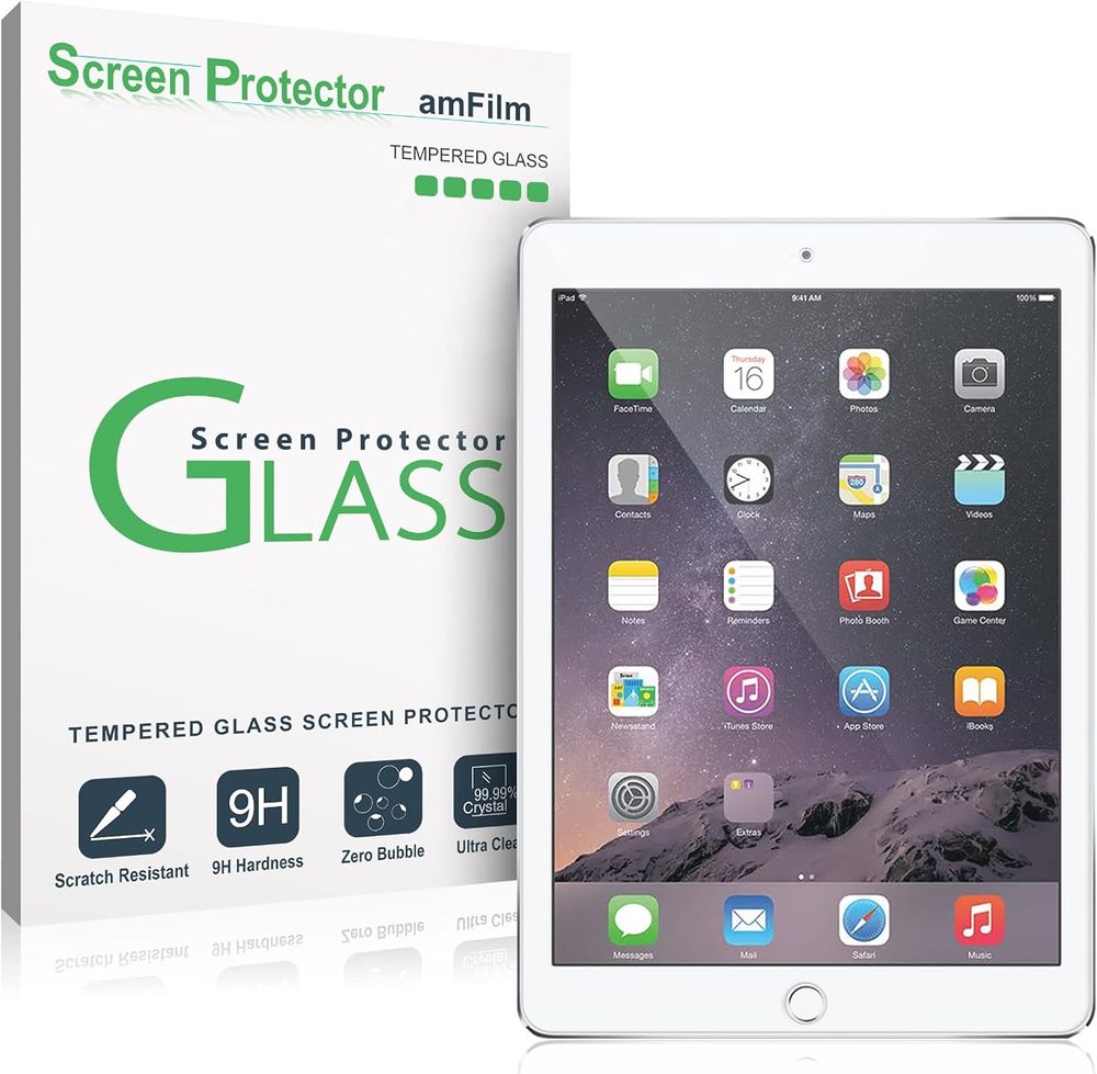 clear tempered glass screen protector for iPad 6 by amFilm