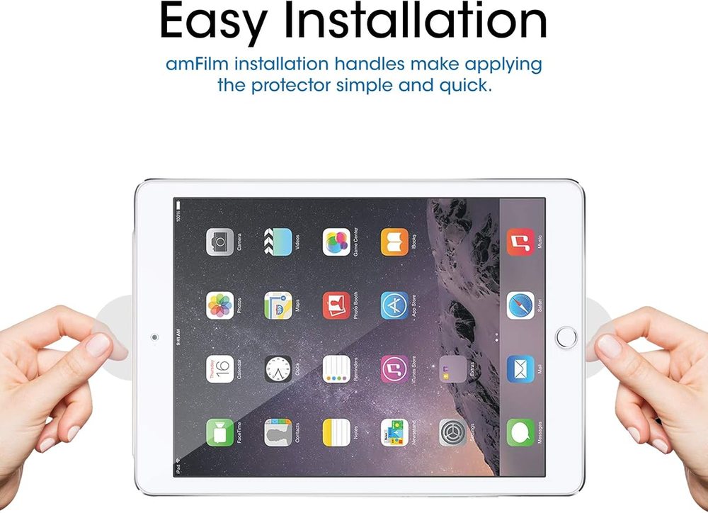 clear tempered glass screen protector for iPad 6 by amFilm