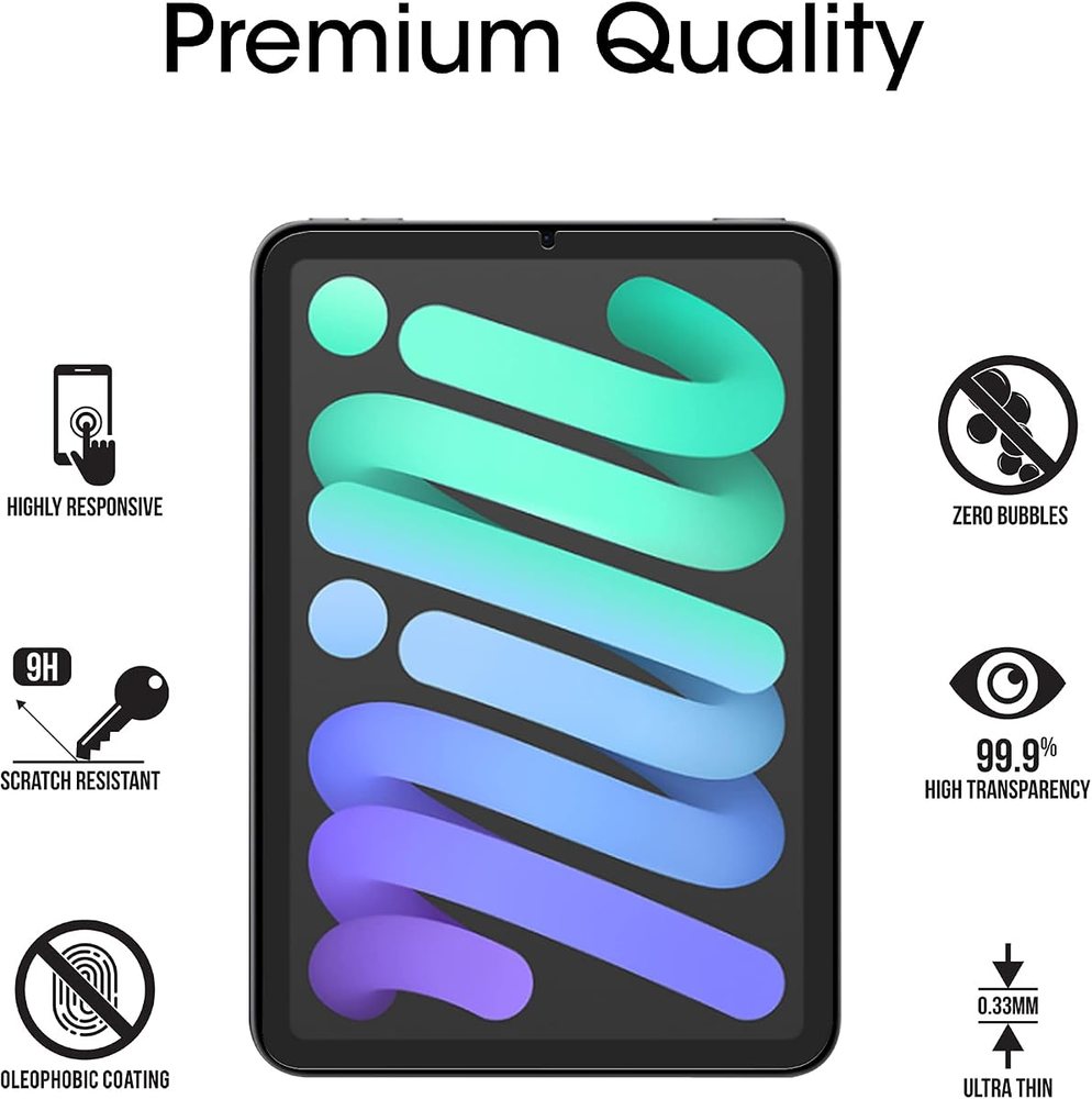 clear tempered glass screen protector for iPad mini 7 by amFilm