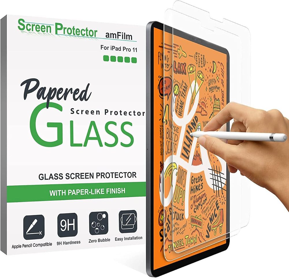 clear tempered glass screen protector for iPad Pro 11 by amFilm