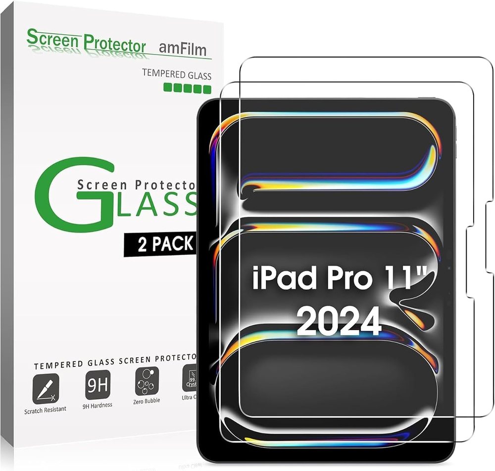 clear tempered glass screen protector for iPad Pro 11 Inch by amFilm