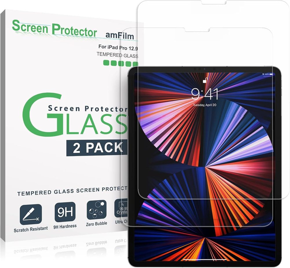 clear tempered glass screen protector for iPad Pro 12.9 by amFilm