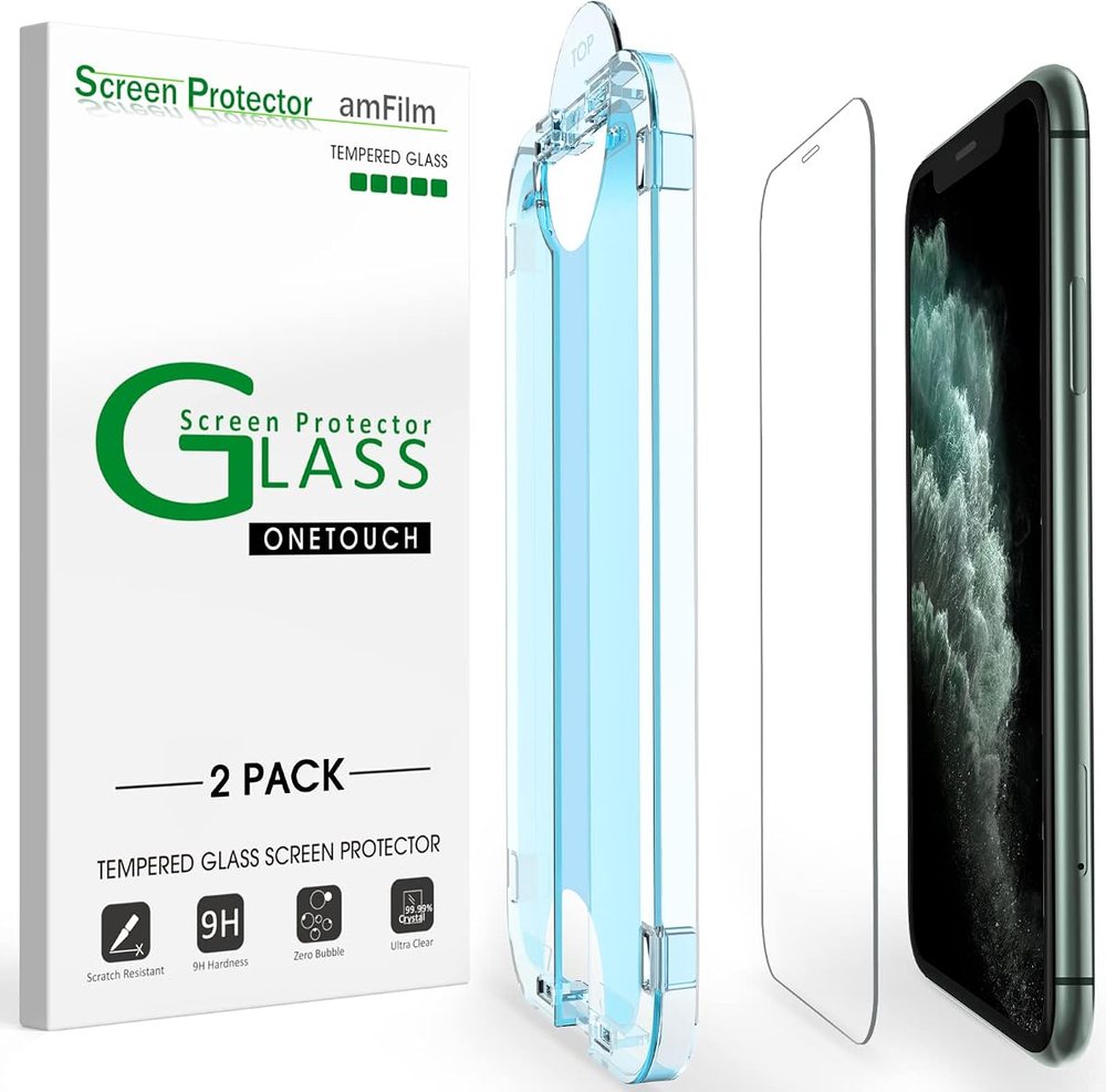 clear tempered glass screen protector for iPhone 11 Pro Max by amFilm