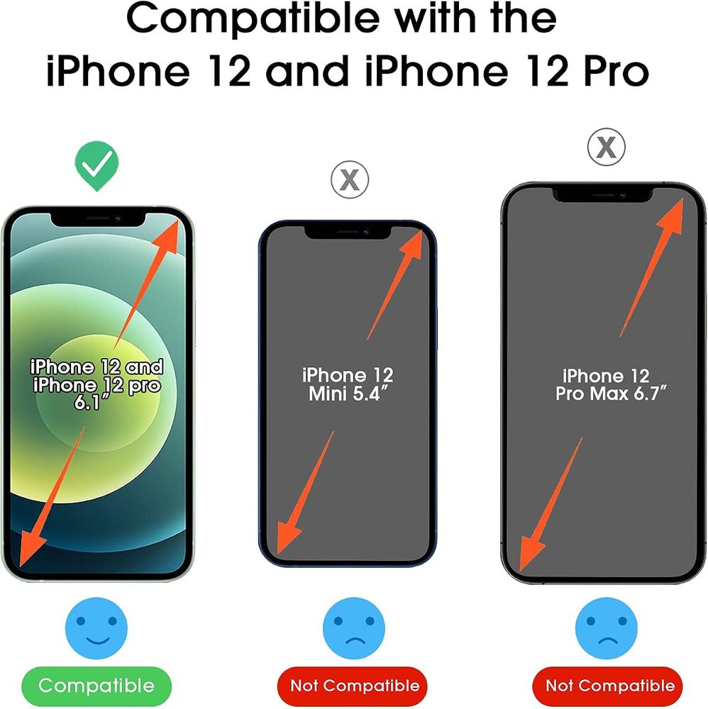 clear tempered glass screen protector for iPhone 12/12 Pro by amFilm