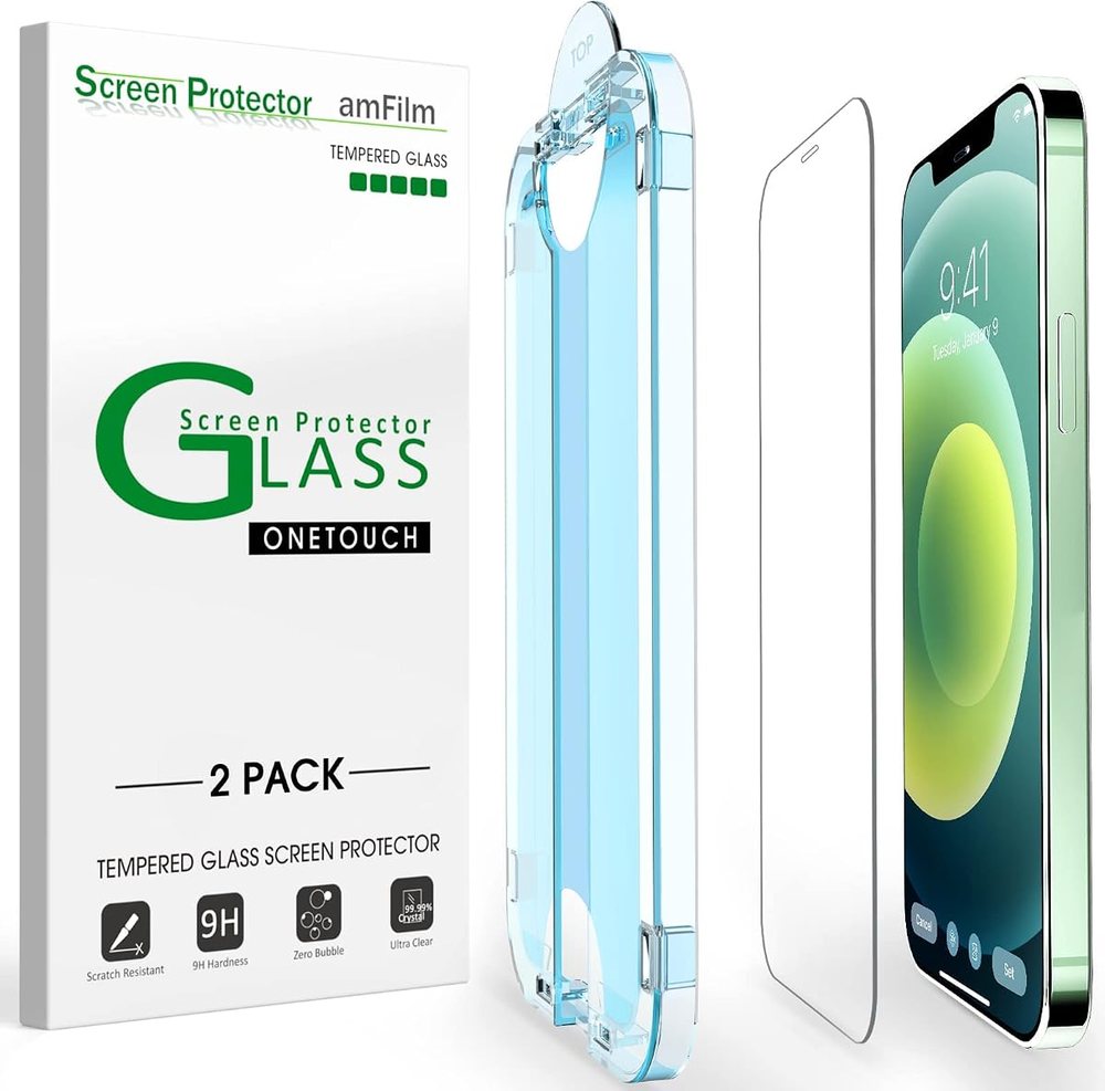 clear tempered glass screen protector for iPhone 12 Mini by amFilm