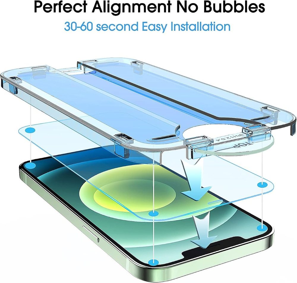 clear tempered glass screen protector for iPhone 12 Mini by amFilm