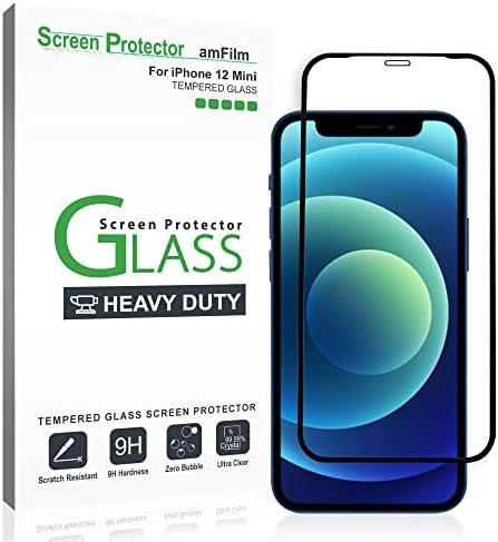 clear tempered glass screen protector for iPhone 12 Mini by amFilm