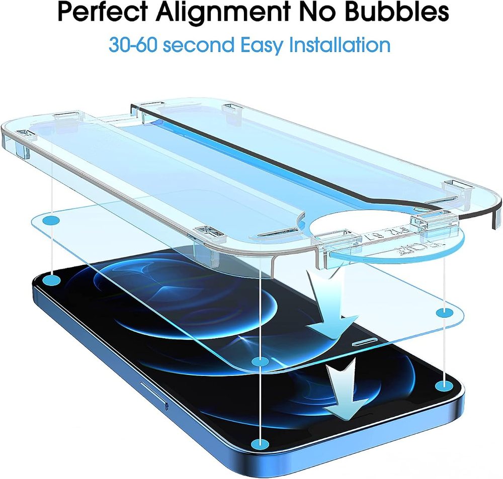 clear tempered glass screen protector for iPhone 12 Pro Max by amFilm