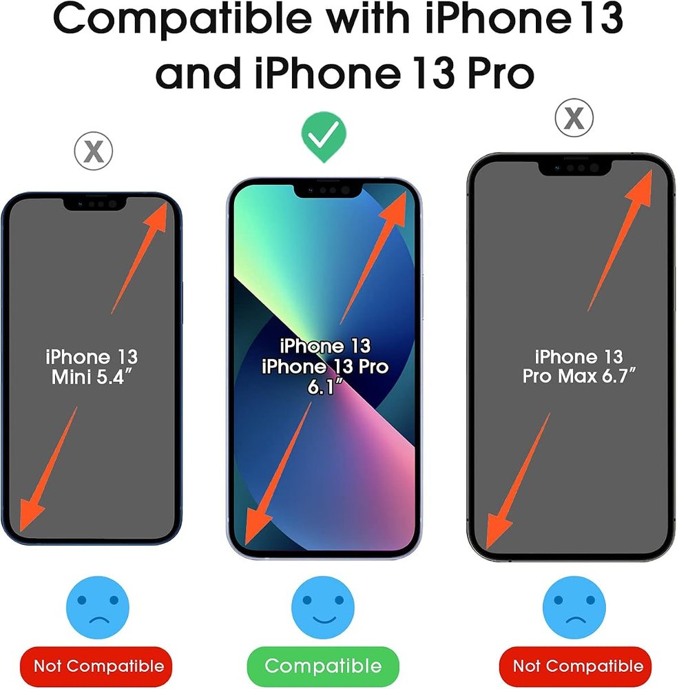 clear tempered glass screen protector for iPhone 13/13 Pro by amFilm