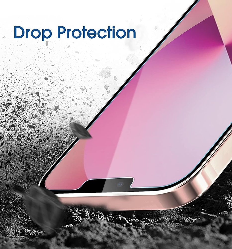 clear tempered glass screen protector for iPhone 13 Mini by amFilm