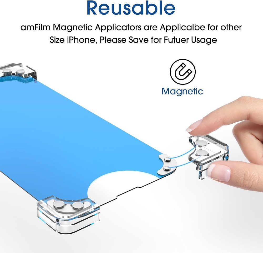 clear tempered glass screen protector for iPhone 13 Pro Max by amFilm